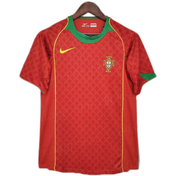 Portugal deuxième maillot rétro domicile uniforme de football pour hommes en tête maillot de football sport 2004